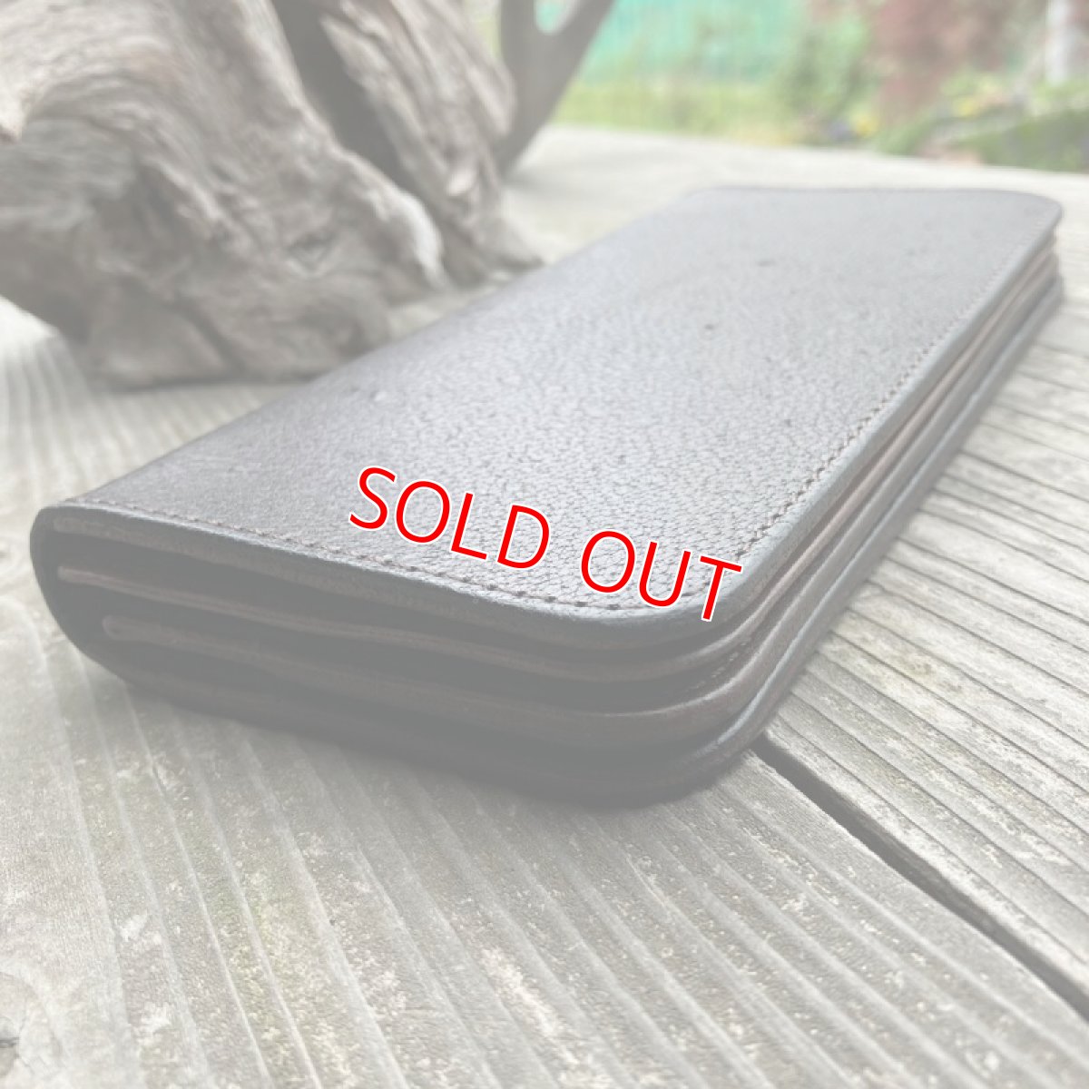 画像3: 【ヒグマレザー】北海道産☆ヒグマ革&牛革　スタンダード長財布　 (3)