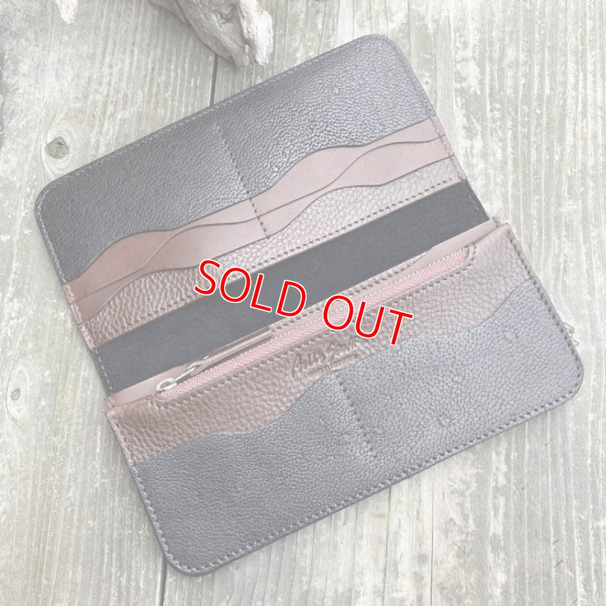 画像5: 【ヒグマレザー】北海道産☆ヒグマ革&牛革　スタンダード長財布　 (5)