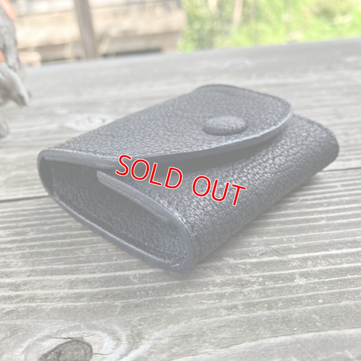 画像3: 【ツキノワグマレザー】クマ革★ボックスコインケース　ブラック (3)