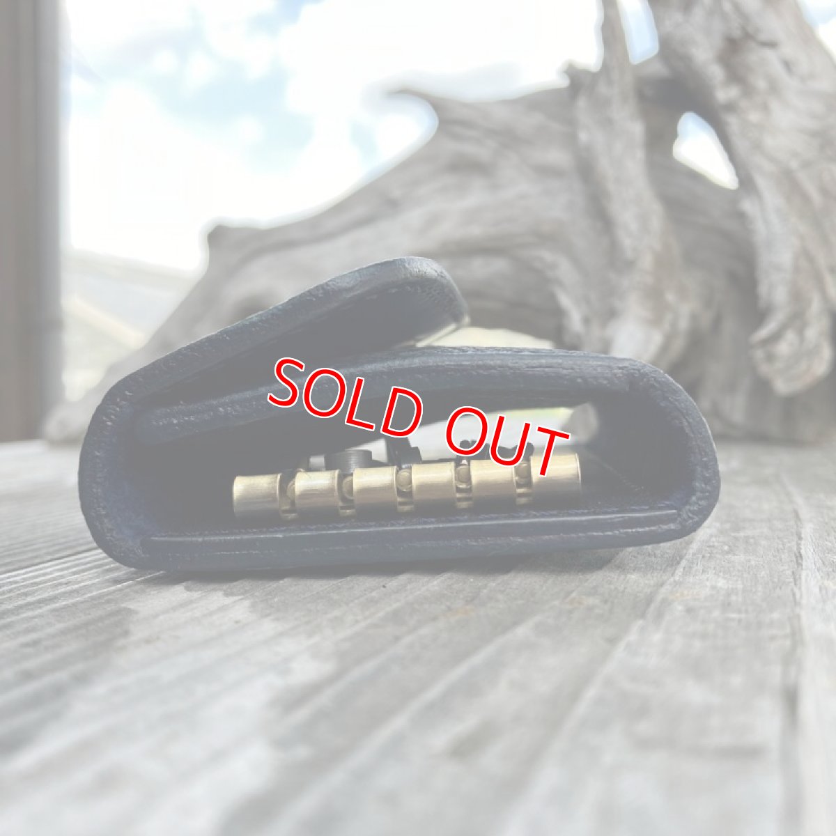 画像6: 【ツキノワグマレザー】熊革キーケース★５連キーケース　ポケット付きでカードやお札も入る　ブラック (6)