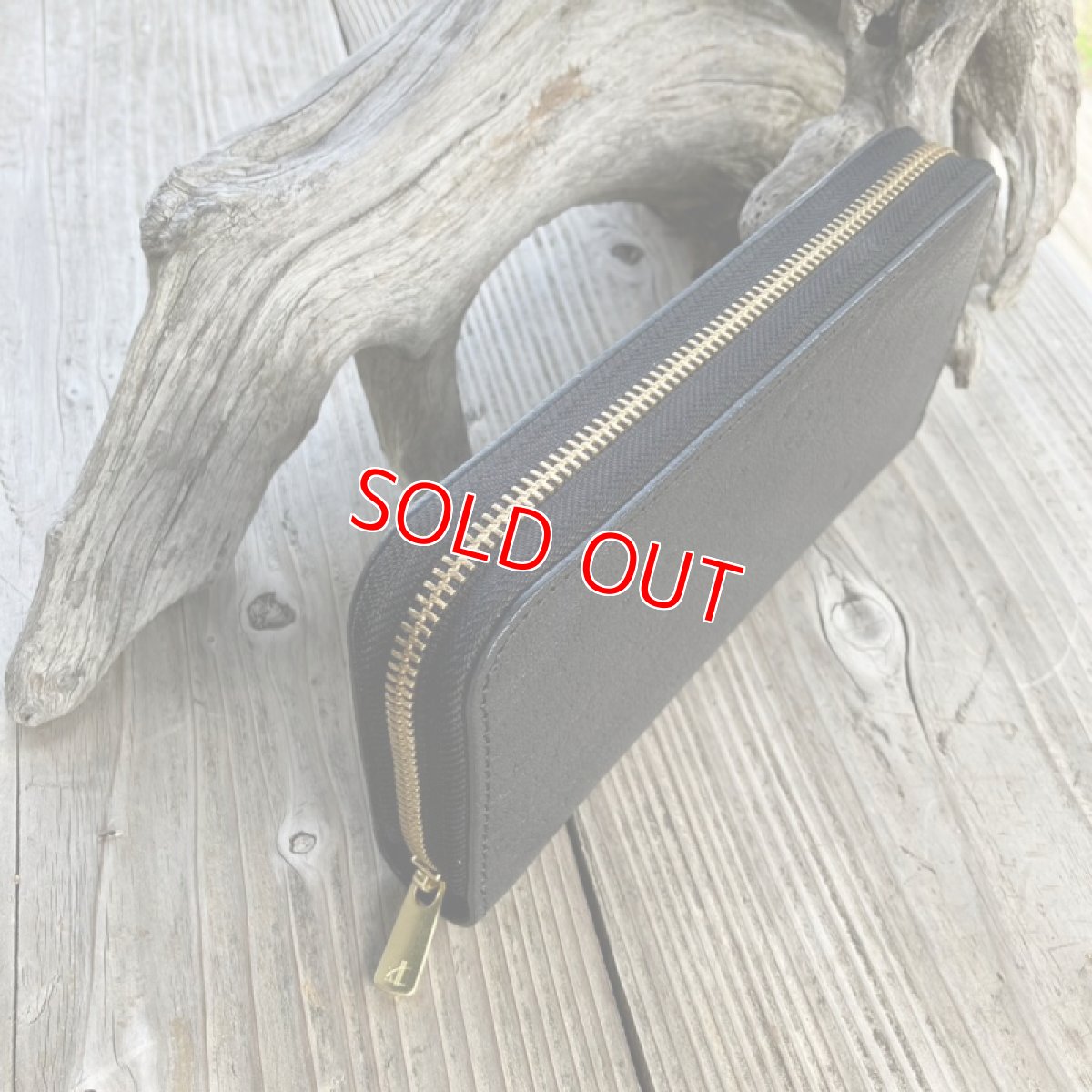 画像5: 【ヒグマレザー】ラウンドファスナー長財布　ヒグマ革＆牛革バージョン ブラック　即納可能 (5)