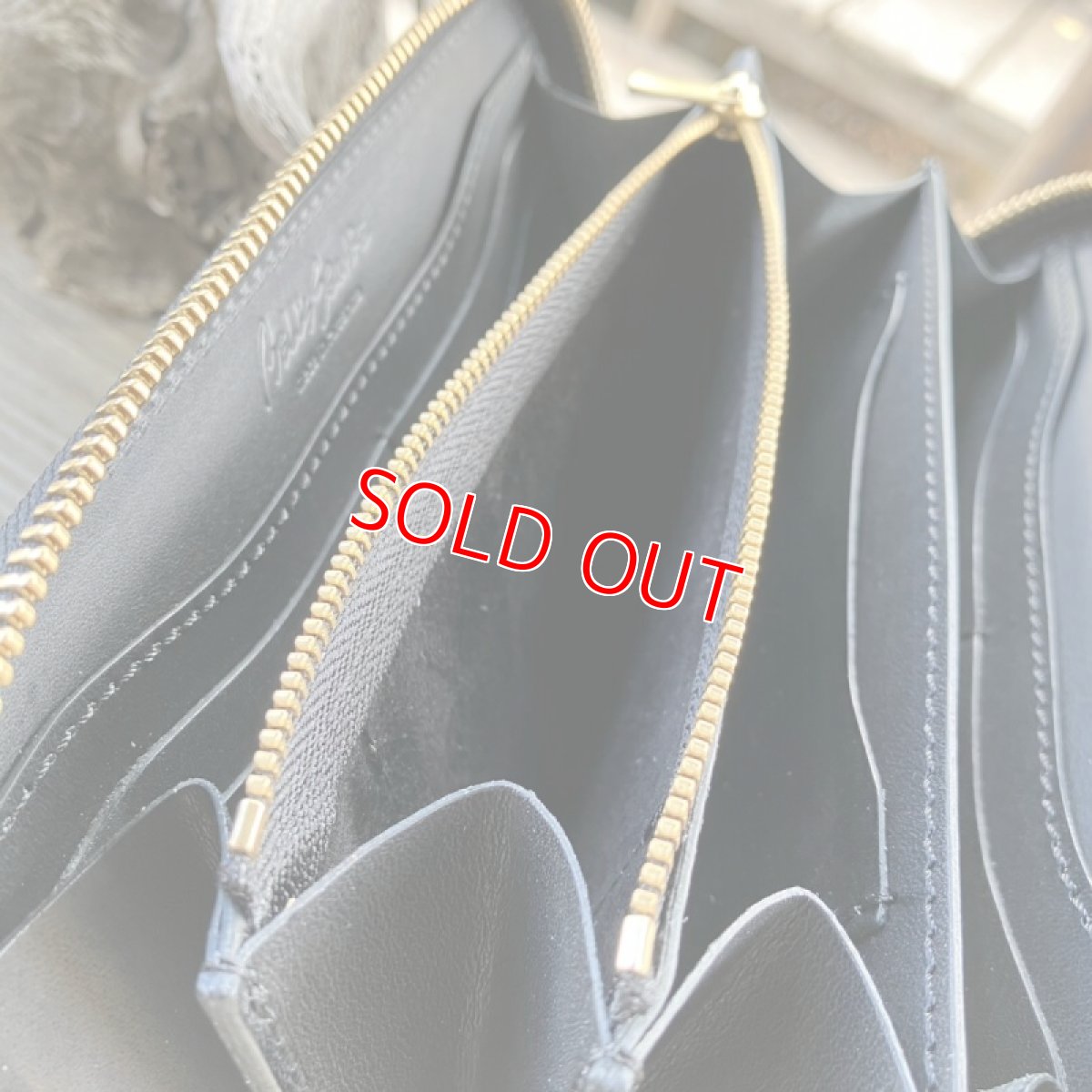 画像10: 【ヒグマレザー】ラウンドファスナー長財布　ヒグマ革＆牛革バージョン ブラック　即納可能 (10)