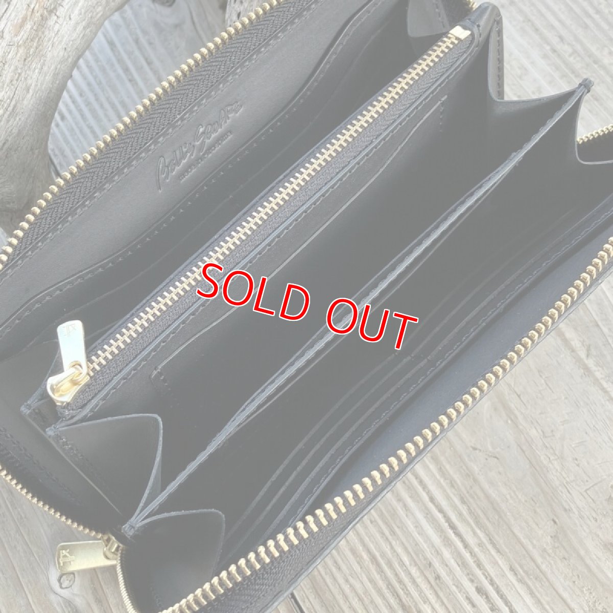 画像7: 【ヒグマレザー】ラウンドファスナー長財布　ヒグマ革＆牛革バージョン ブラック　即納可能 (7)