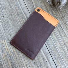 画像2: 【ツキノワグマレザー】するっとした手触りのツキノワグマ革バージョン★パスケース / カード入れ　ブラウン (2)