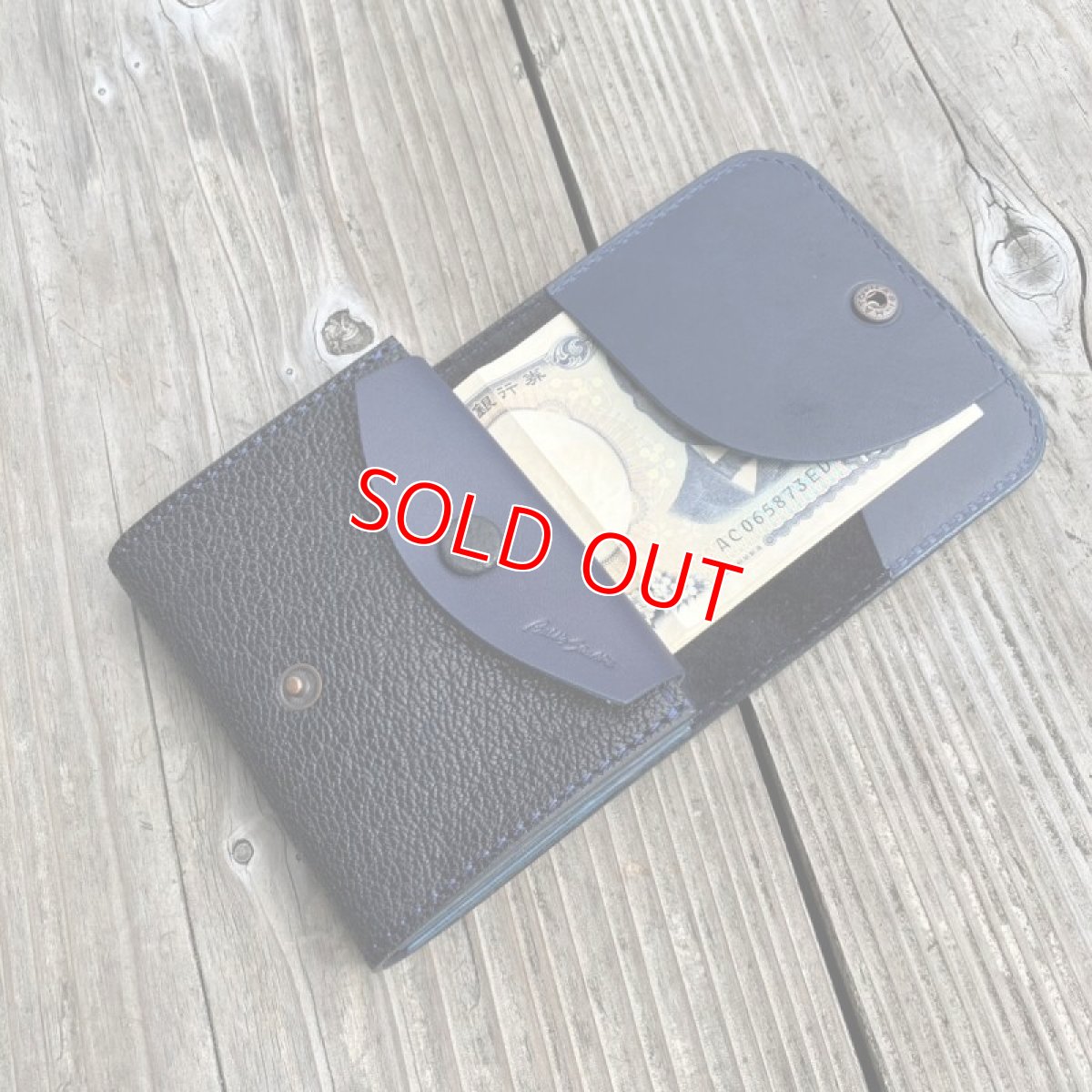 画像6: 【一期一革】ヒグマ革×姫路牛革☆手のひらサイズのプレミアム・ミニウォレット (6)