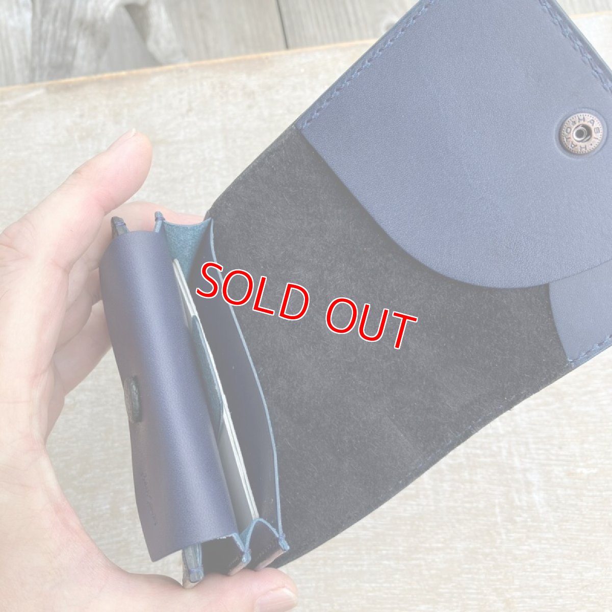 画像3: 【一期一革】ヒグマ革×姫路牛革☆手のひらサイズのプレミアム・ミニウォレット (3)