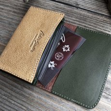画像5: 【ツキノワグマ革】名刺入れ　熊革×牛革　ストーンベージュバージョン　写真の1点をお届けします (5)
