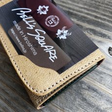 画像8: 【ツキノワグマ革】名刺入れ　熊革×牛革　ストーンベージュバージョン　写真の1点をお届けします (8)