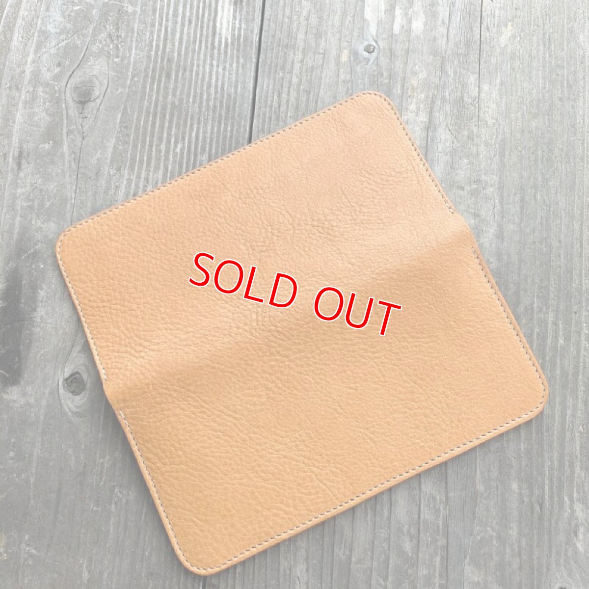 画像3: 【アウトレット】スリム長財布　牛革シュリンク&ヌメ革　限定1点 (3)