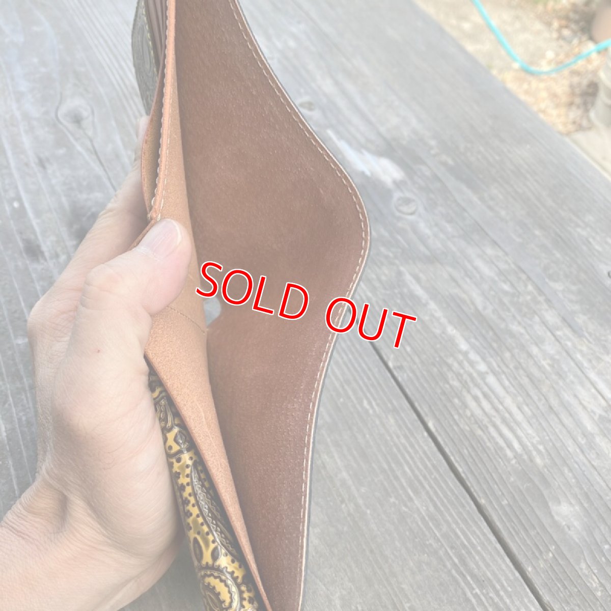 画像6: 【アウトレット】ペイズリー型押し☆Rタイプ牛革二つ折り財布！ (6)