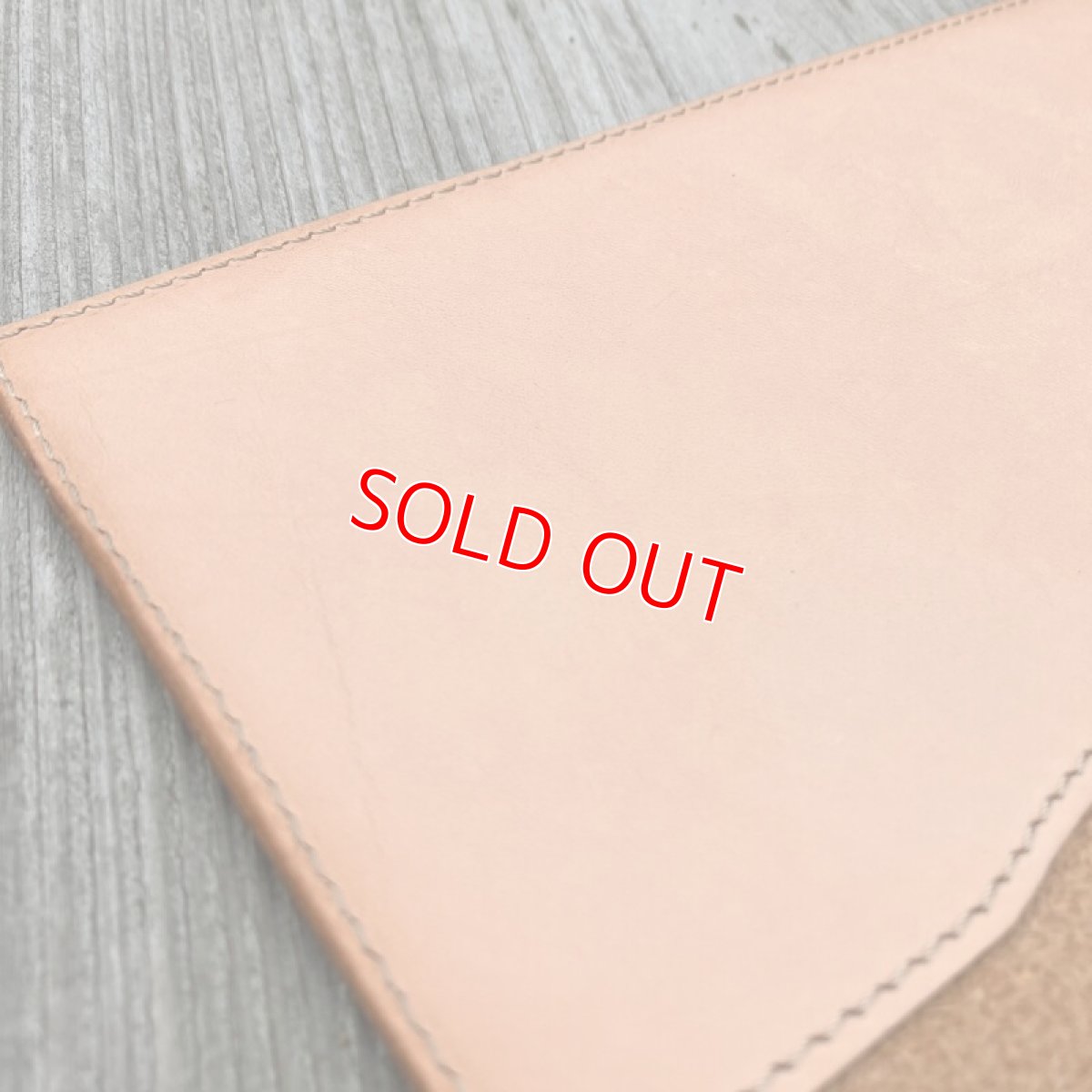 画像5: 【アウトレット】A5サイズ牛革手帳カバー　シュリンクレザーキャメル (5)