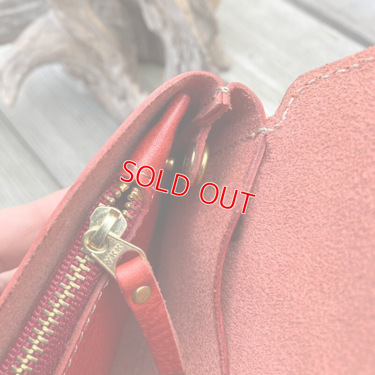 画像6: 【アウトレット】お財布ポシェット小銭入れ部分が取り外し可能です　レッド (6)