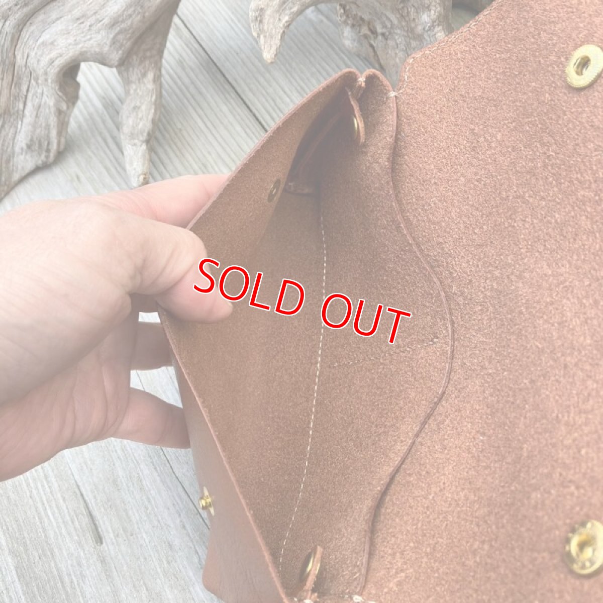 画像10: 【アウトレット】お財布ポシェット小銭入れ部分が取り外し可能です　ブラウン (10)