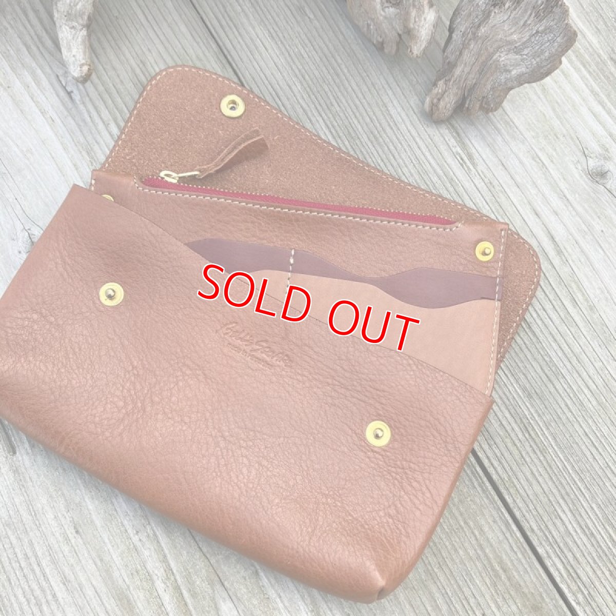 画像6: 【アウトレット】お財布ポシェット小銭入れ部分が取り外し可能です　ブラウン (6)