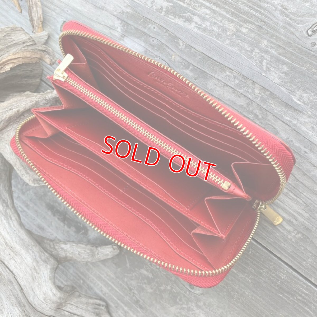 画像9: 【アウトレット】送料込み！広島ジビエレザー×カープ★お札もカードもコインも通帳も！たくさん入るラウンドファスナー長財布　 (9)