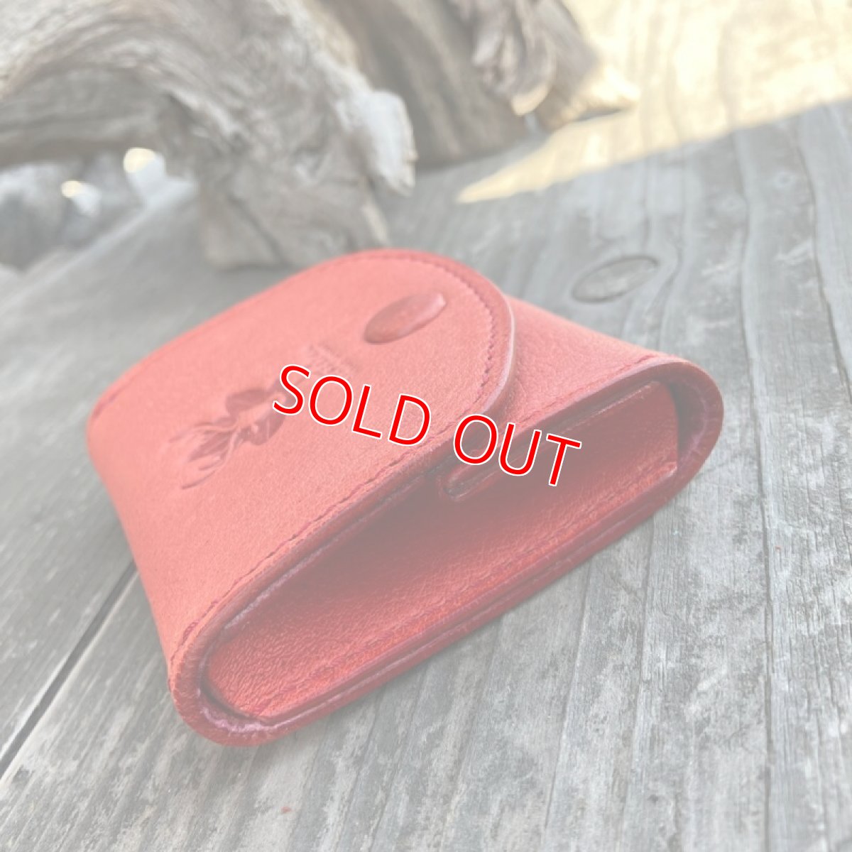 画像6: 【アウトレット】鹿革ボックスコインケース（ライトレッド） (6)