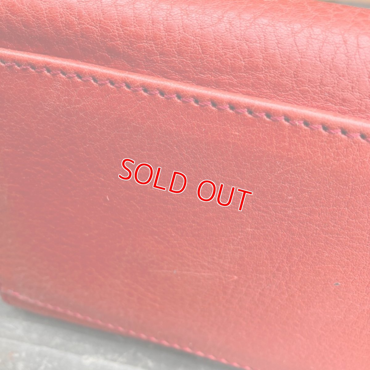 画像13: 【アウトレット】トートバッグ　シュリンクレザー牛革　限定1点　レッド (13)