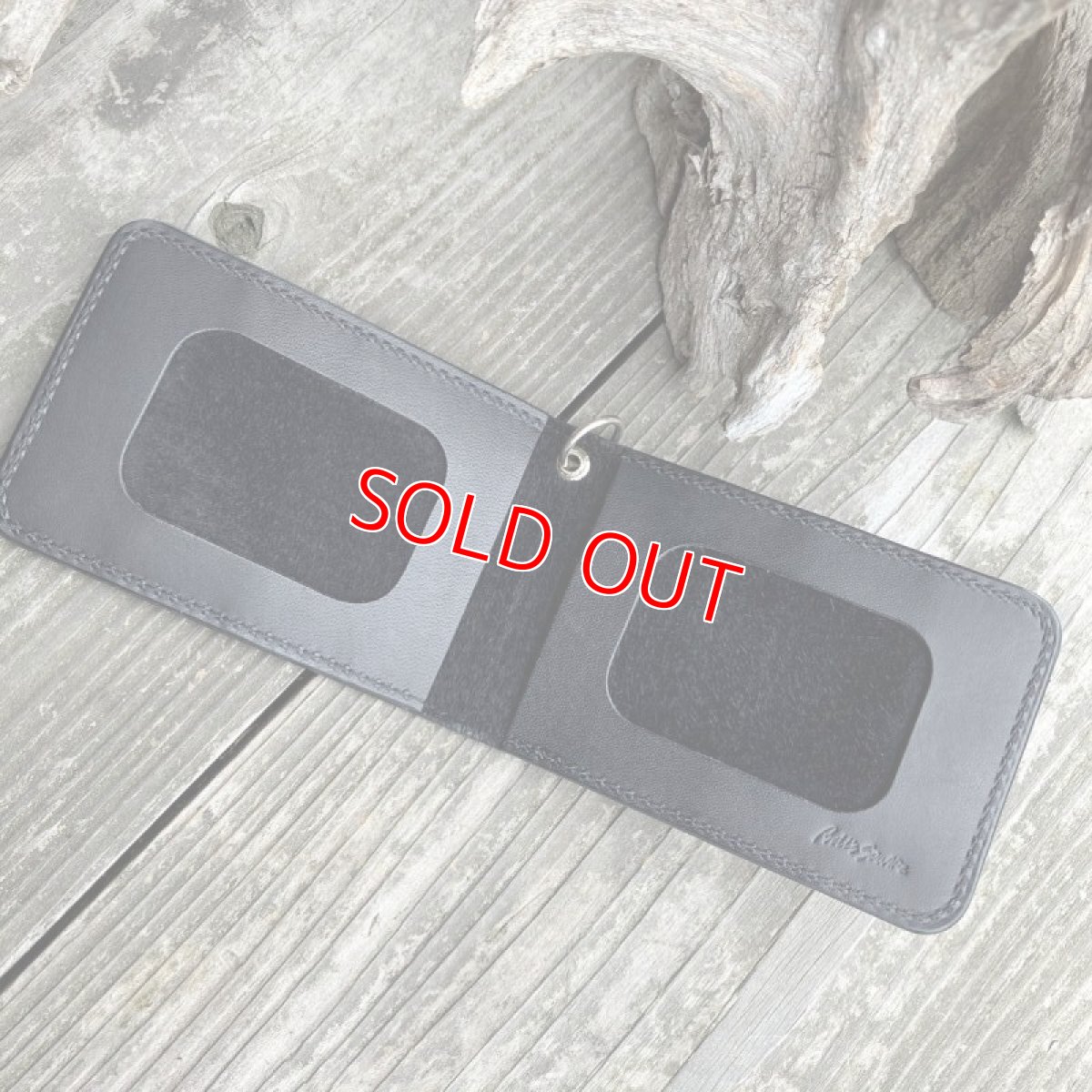 画像4: 【アウトレット】クロコダイルレザー★二つ折りパスケース / カード入れ (4)