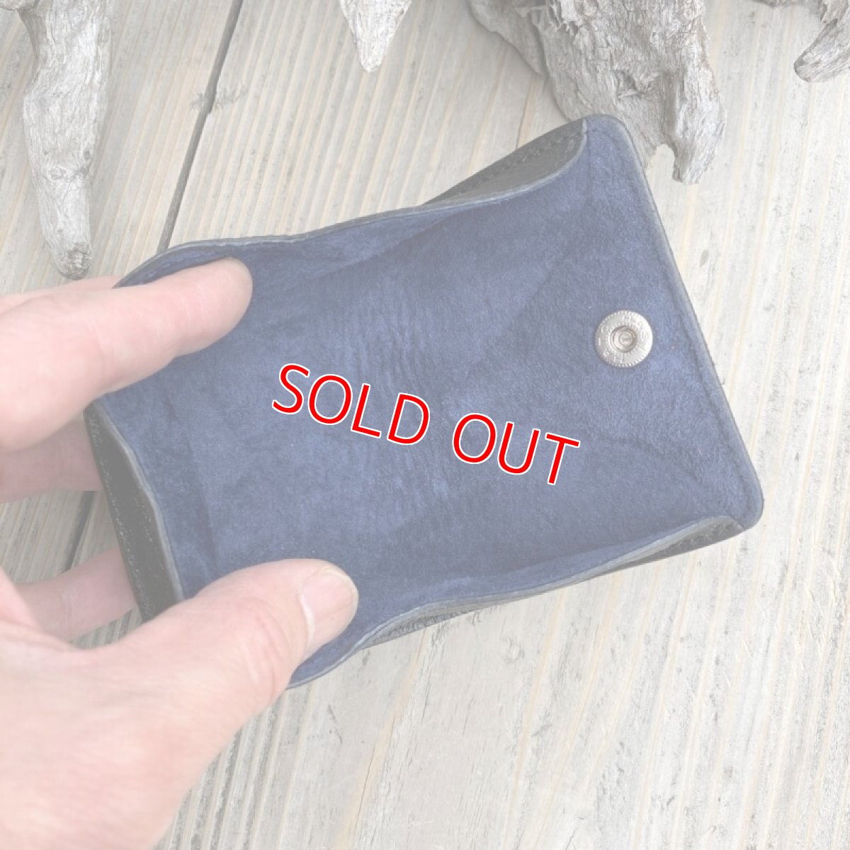 画像6: 【アウトレット】鹿革★幅広ボックスコインケース ブラック (6)