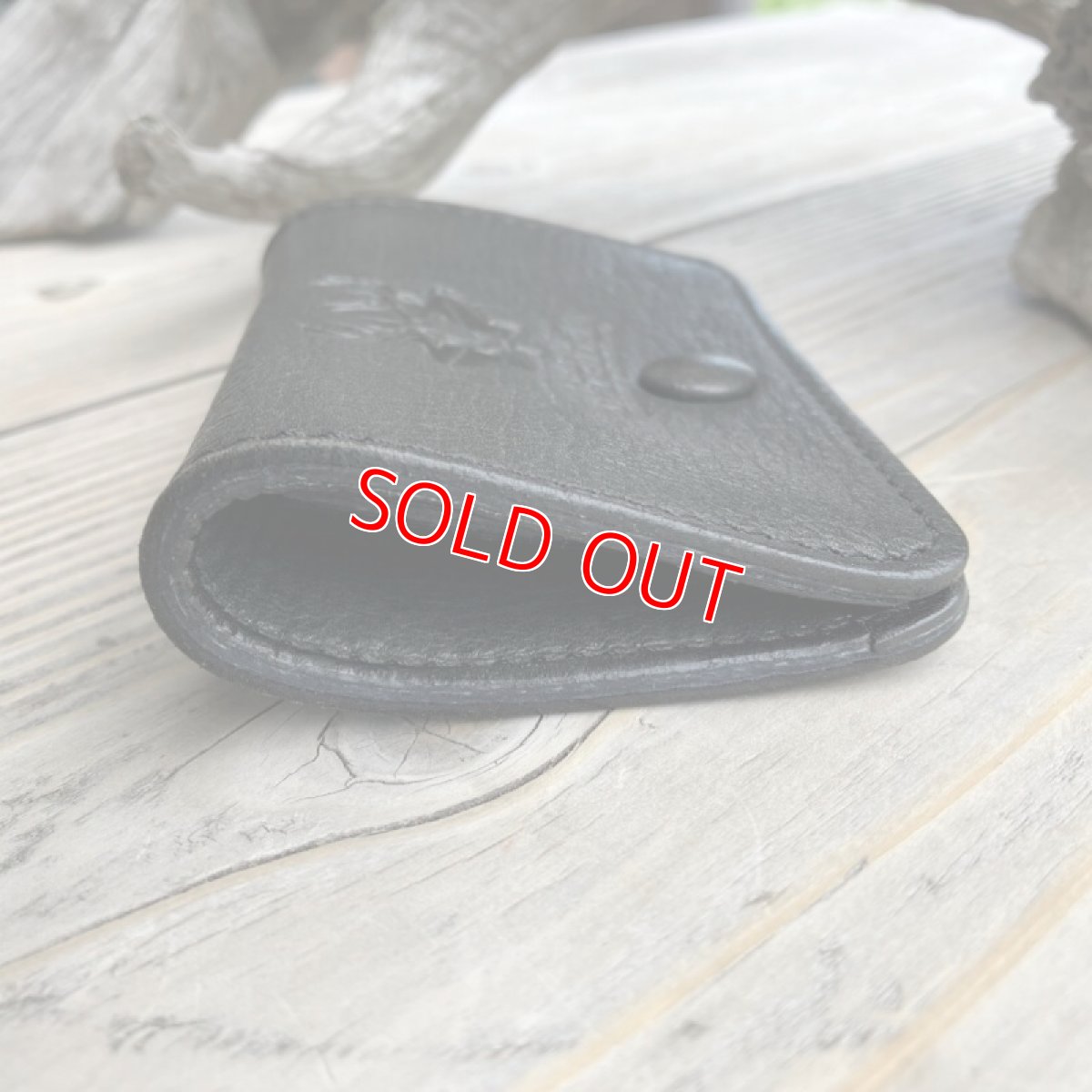 画像3: 【アウトレット】鹿革★幅広ボックスコインケース ブラック (3)