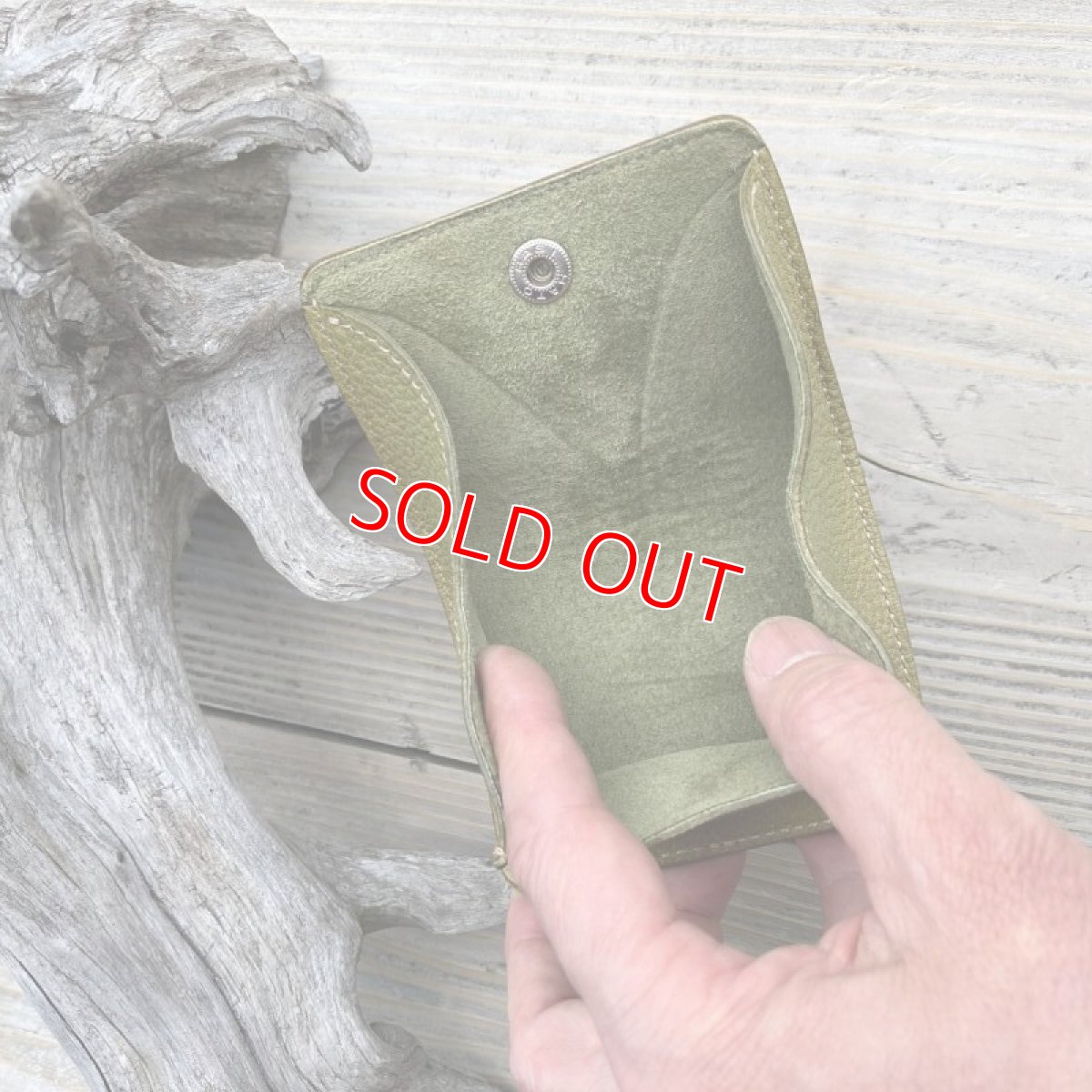 画像7: 【アウトレット】鹿革★幅広ボックスコインケース　ピスタチオグリーン (7)