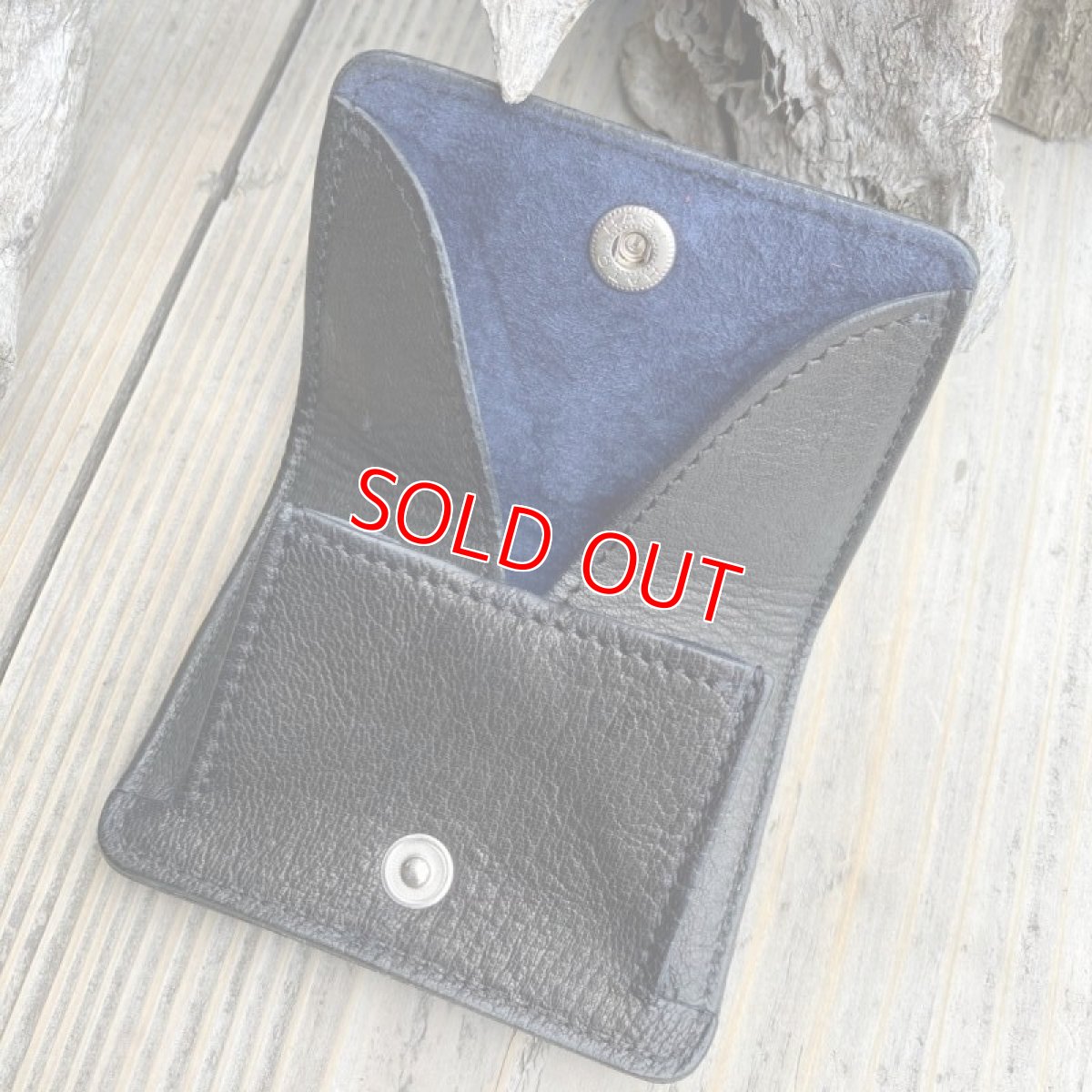 画像5: 【アウトレット】鹿革★幅広ボックスコインケース ブラック (5)