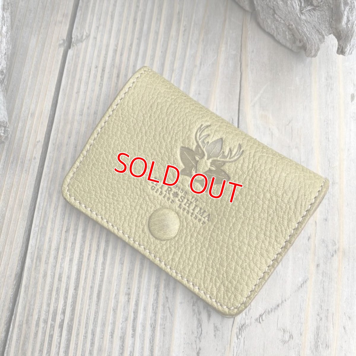 画像1: 【アウトレット】鹿革★幅広ボックスコインケース　ピスタチオグリーン (1)