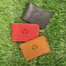 画像1: 【アウトレット20％OFF】広島ジビエレザー 猪革 二つ折りパスケース｜旧デザイン・在庫限り (1)