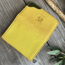 画像5: 【18周年感謝・アウトレット最大３０％OFF】本革名刺入れ（イエロー＆グリーン） (5)