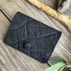 画像1: 【アウトレット最大30%OFF】象革（エレファント）本革コインケース 現品1点限り｜BLACK (1)
