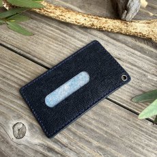 画像1: 【18周年感謝・アウトレット最大30％OFF】ツキノワグマ革 パスケース / カードケース（ブラック） (1)