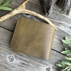 画像2: 【アウトレット最大30%OFF】ジビエ鹿革（ハードタイプ） スタンダード折財布 (2)