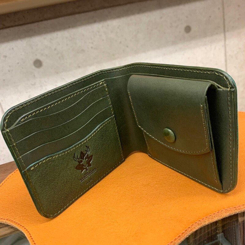 スタンダード二つ折り財布【広島ジビエレザー】広島産鹿革×牛革