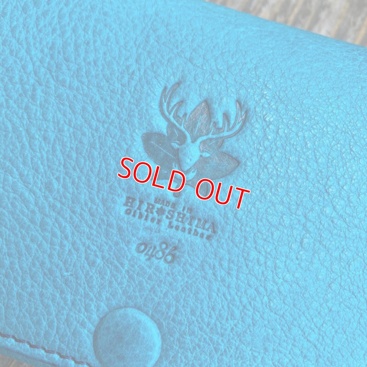 画像5: 【広島ジビエレザー】山から頂いた命を職人がつなぐ☆鹿革＆牛革フラップタイプ長財布　限定色ターコイズブルー (5)