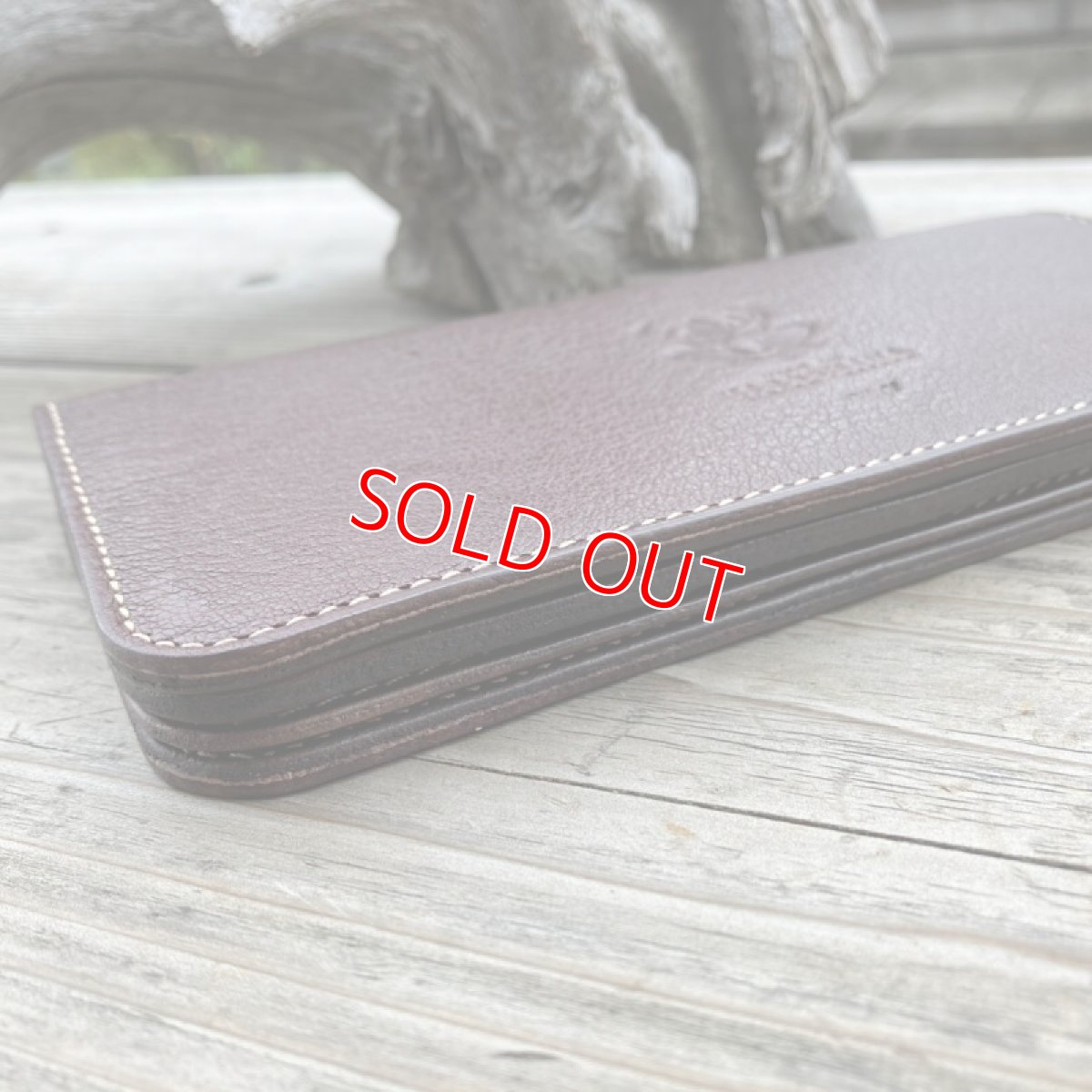 画像2: 【広島ジビエレザー】鹿革＆牛革スタンダード長財布★毎日使うのが楽しくなるさわり心地?　羊羹色 (2)