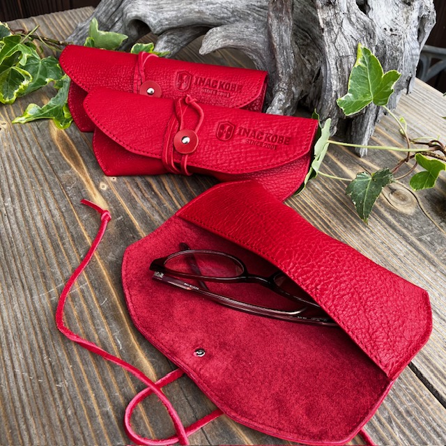 鹿革メガネケース