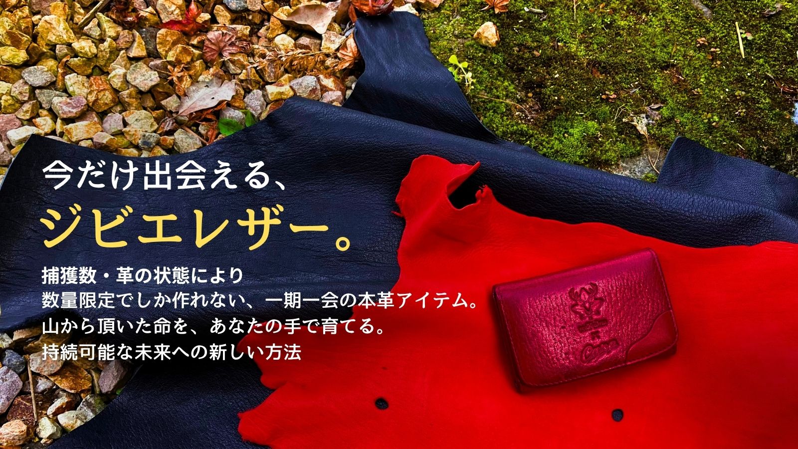 一期一会の出会い、ジビエレザー。捕獲状況や革の状態により数量限定で作られる贅沢な一点物の革小物商品一覧