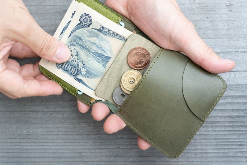 小銭を収納できるミニマムスリム財布