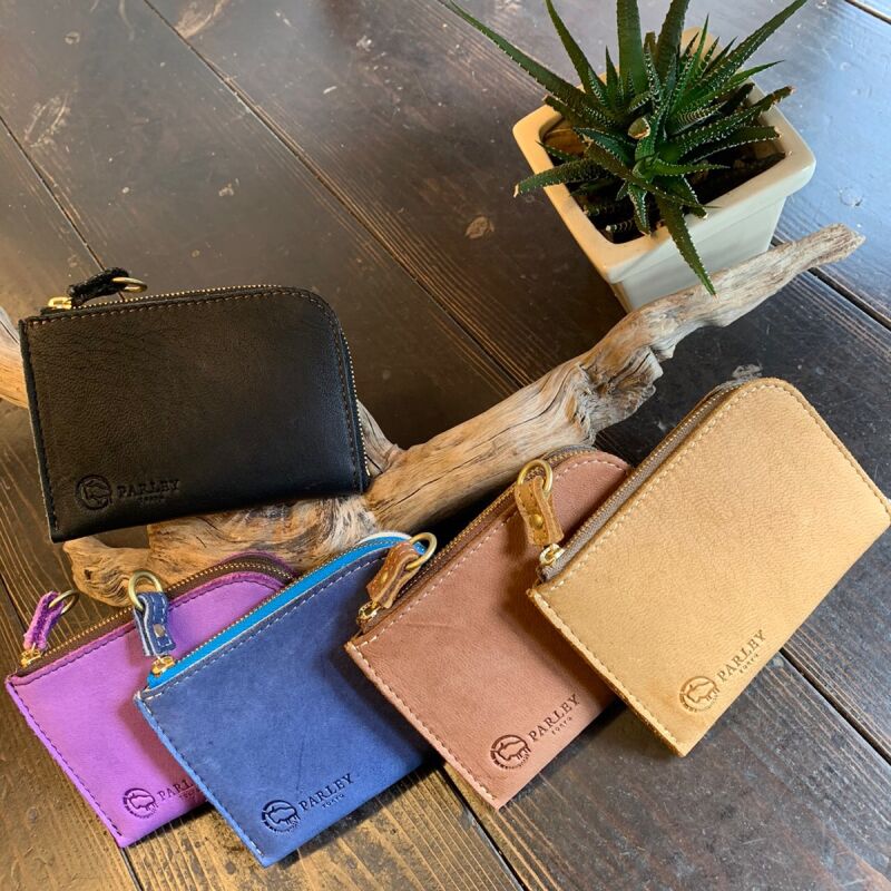 Bell S Square ベルズスクエア 革工房 パーリー エルクレザーl型財布 ふんわり極上の肌触りフィンランドエルクレザー
