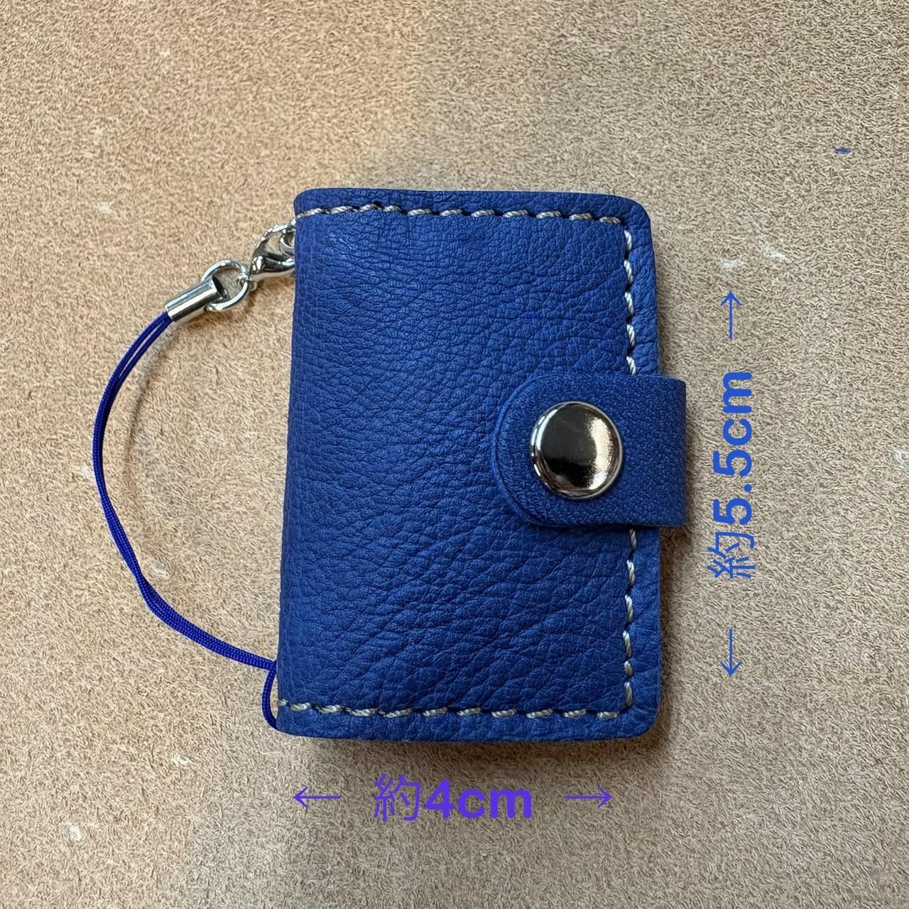 ジビエ鹿革ミニミニノートのサイズ 約5.5cm×4cm